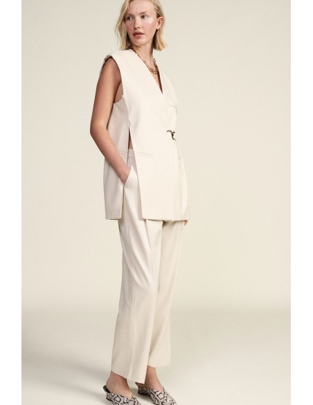 Dixie Palazzo-broek met hoge taille en plooien aan de voorkant