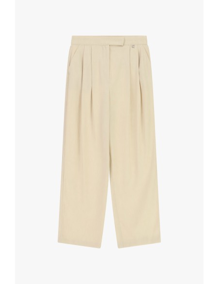 Dixie Palazzo-broek met hoge taille en plooien aan de voorkant