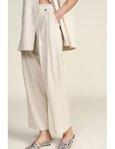 Dixie Palazzo-broek met hoge taille en plooien aan de voorkant