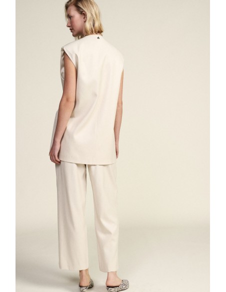Dixie Palazzo-broek met hoge taille en plooien aan de voorkant