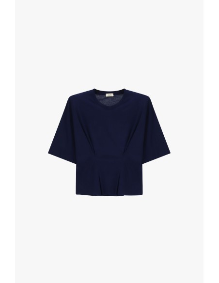 T-shirt met wijde mouwen en plooien aan de voorkant Dixie