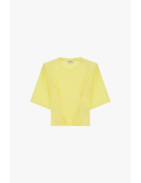 T-shirt met wijde mouwen en plooien aan de voorkant Dixie
