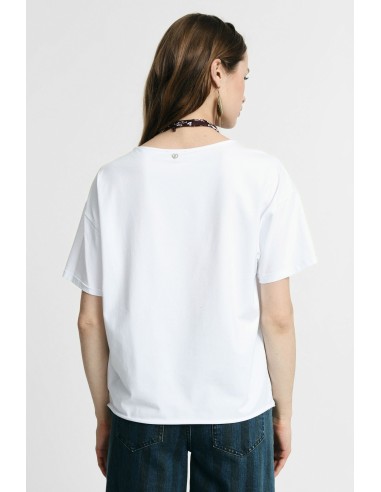 T-shirt met korte mouwen en sjaaldetails Please