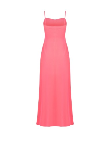 Lange georgette jurk met drapering en cups van Rinascimento