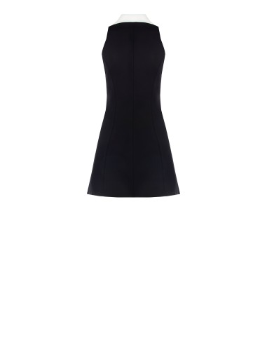 Korte kokerjurk van Milano-stof met sieradenknopen van Rinascimento