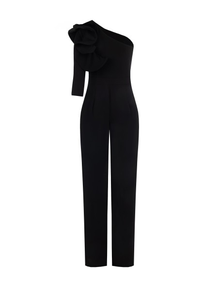 Vloeiende palazzo-jumpsuit met gestructureerde volantmouwen van Rinascimento