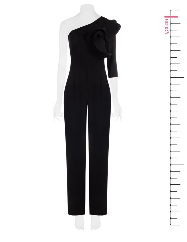 Vloeiende palazzo-jumpsuit met gestructureerde volantmouwen van Rinascimento