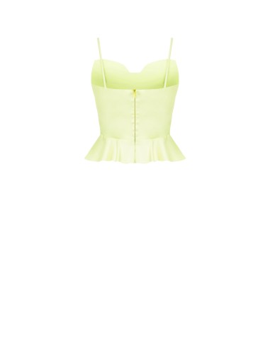 Cropped top van satijn met grote strik van Rinascimento