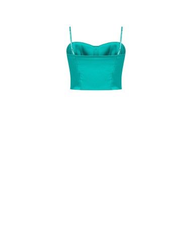 Bandeau-crop top van satijn van Rinascimento