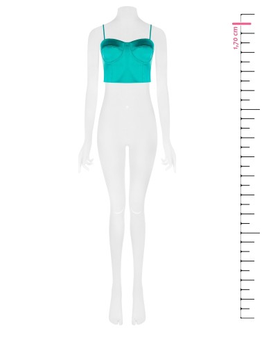 Bandeau-crop top van satijn van Rinascimento