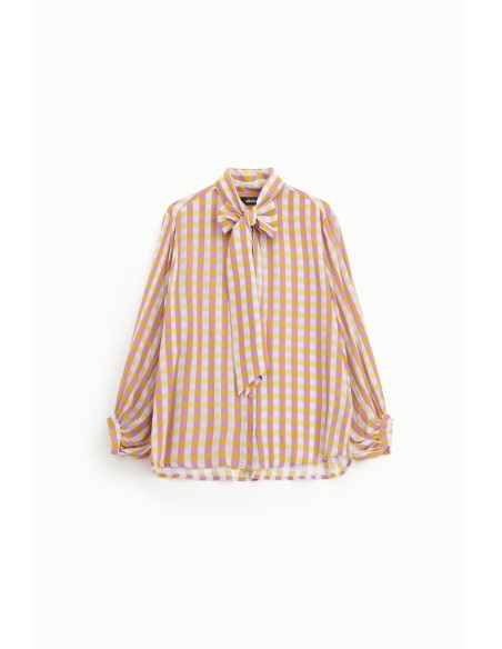 Dixie Blouse met een levendig ruitpatroon