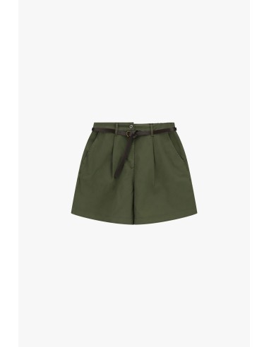 Dixie shorts met normale pasvorm, plooien en smalle tailleband