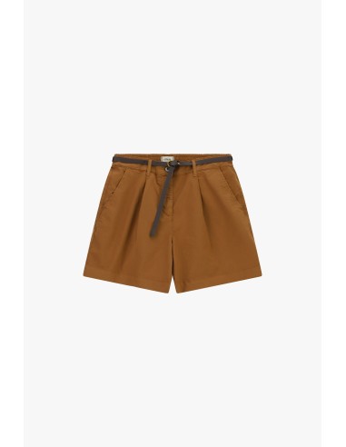 Dixie shorts met normale pasvorm, plooien en smalle tailleband