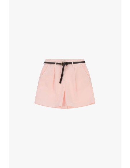 Dixie shorts met normale pasvorm, plooien en smalle tailleband