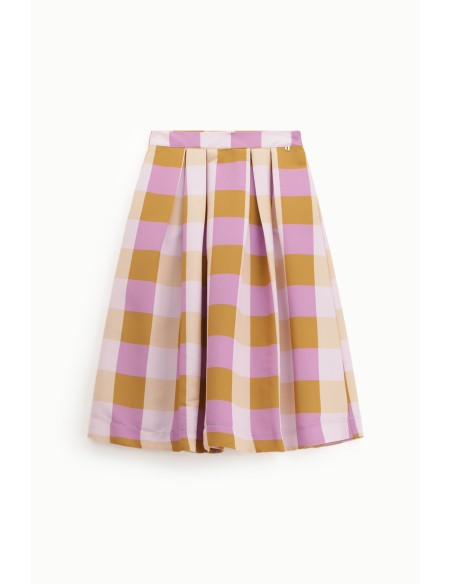 Dixie geruite rok met plooien
