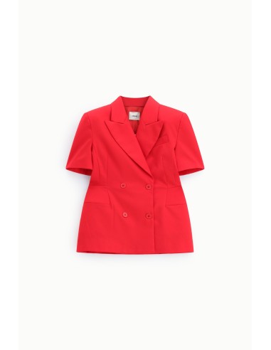 Dixie Getailleerde Blazer met Dubbele Rij Knopen en Korte Mouwen