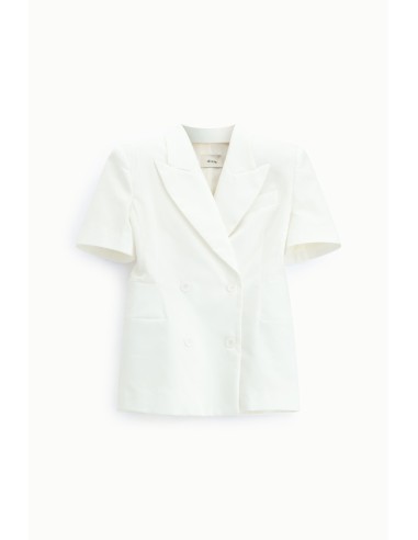 Dixie Getailleerde Blazer met Dubbele Rij Knopen en Korte Mouwen