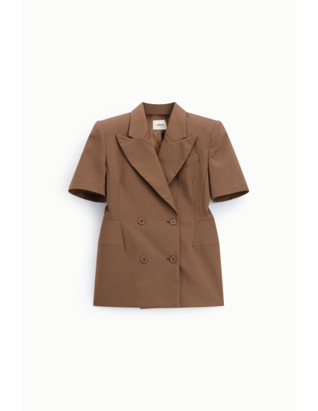 Dixie Getailleerde Blazer met Dubbele Rij Knopen en Korte Mouwen