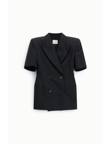 Dixie Getailleerde Blazer met Dubbele Rij Knopen en Korte Mouwen