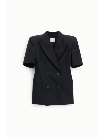 Dixie Getailleerde Blazer met Dubbele Rij Knopen en Korte Mouwen