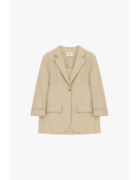 Dixie blazer met één rij knopen en klepzakken
