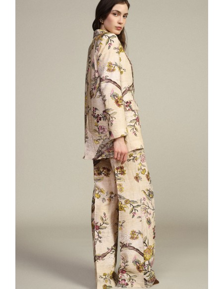 Dixie Palazzo-broek met bloemenprint en hoge taille