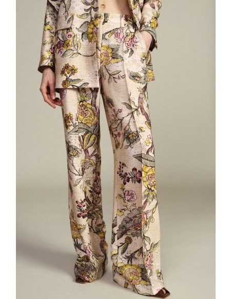 Dixie Palazzo-broek met bloemenprint en hoge taille