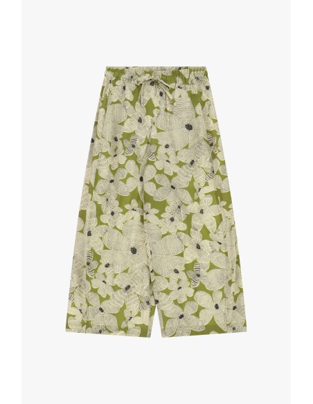 Palazzo-broek met bloemenprint en elastische taille van Dixie
