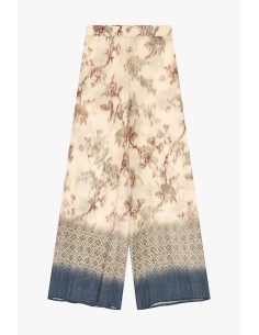 Palazzo-broek met bloemenprint en geometrische boorden van Dixie 2