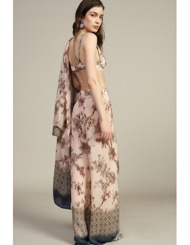Palazzo-broek met bloemenprint en geometrische boorden van Dixie