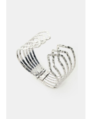 Geometrische stijve armband met gehamerde textuur Dixie