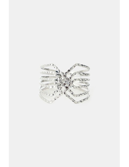 Geometrische stijve armband met gehamerde textuur Dixie