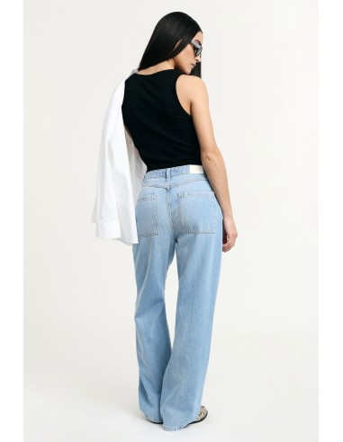 Wijde jeans met scheuren op de knieën Please
