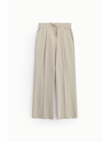 Dixie Palazzo-broek met elastische taille en plooien
