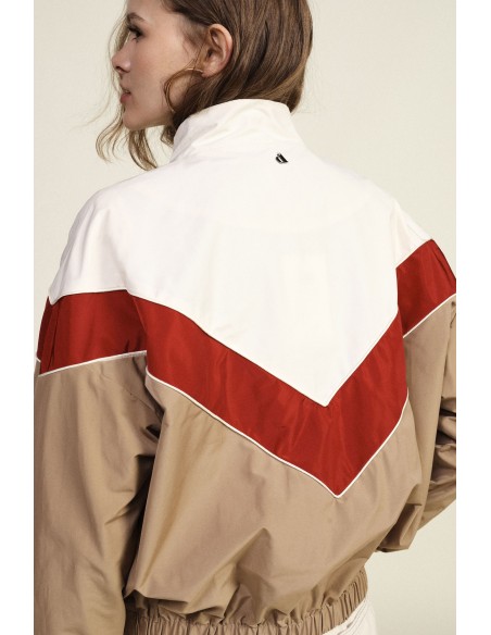 Bomberjack met rits, geometrisch motief en elastische manchetten Dixie