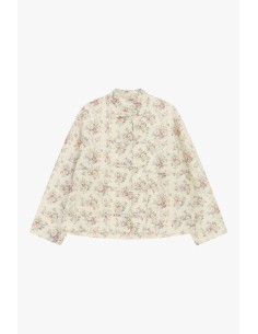 Dixie gewatteerd jack met bloemenprint en striksluiting 2