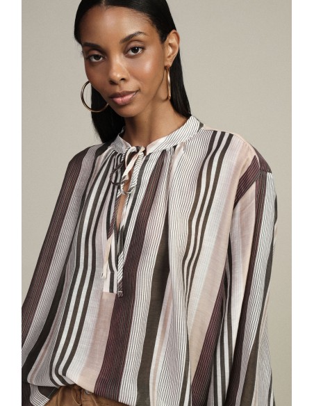 Ruime gestreepte blouse met lange mouwen Dixie