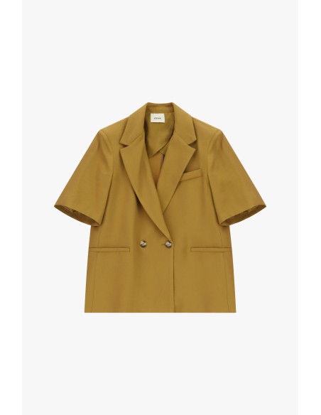 Dixie blazer met dubbele rij knopen, korte mouwen en zakken