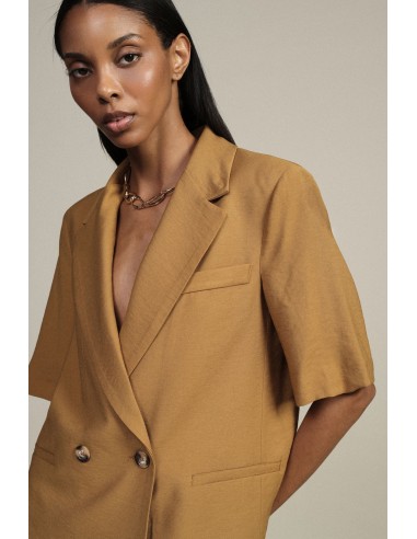 Dixie blazer met dubbele rij knopen, korte mouwen en zakken