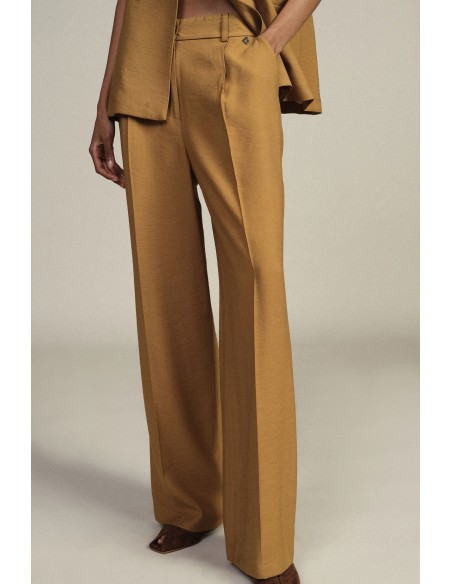 Dixie Palazzo-broek met wijde pijpen en plooien