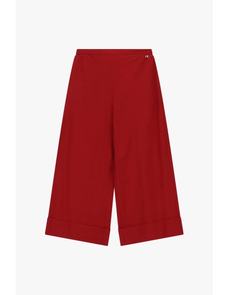 Dixie cropped palazzobroek met extra brede omslagસ્માત