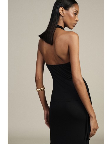 Asymmetrische top met gouden brochedetail Dixie