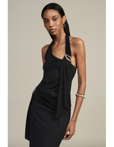 Asymmetrische top met gouden brochedetail Dixie