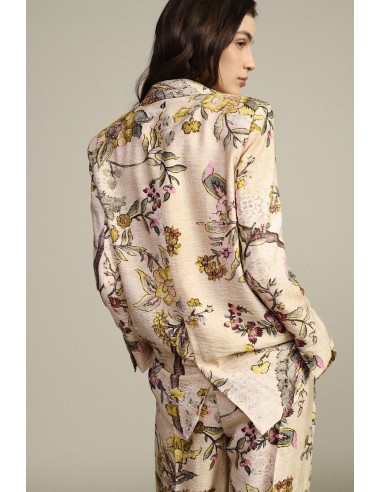 Dixie blazer met bloemenprint, enkele rij knopen en zakken