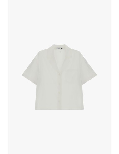 Boxy shirt met korte snit en borstzak alstublieft