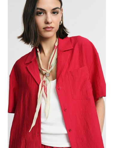Boxy shirt met korte snit en borstzak alstublieft