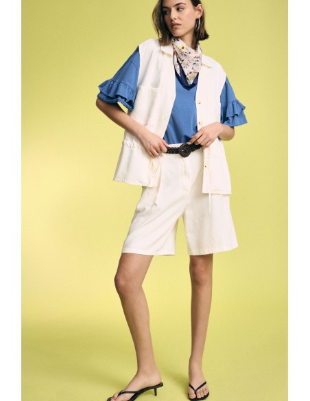 Regular-fit shorts met plooien en zijzakken Please