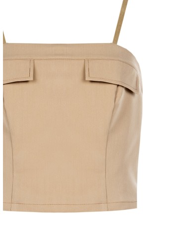 Crop top bustier met elastiek aan de achterkant Rinascimento