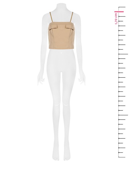 Crop top bustier met elastiek aan de achterkant Rinascimento