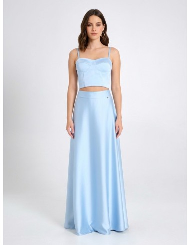 Crop top-corset van satijn met cups Rinascimento
